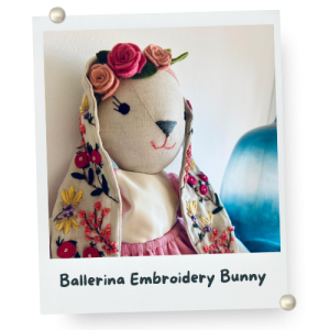 Ballerina Embroidery Bunny